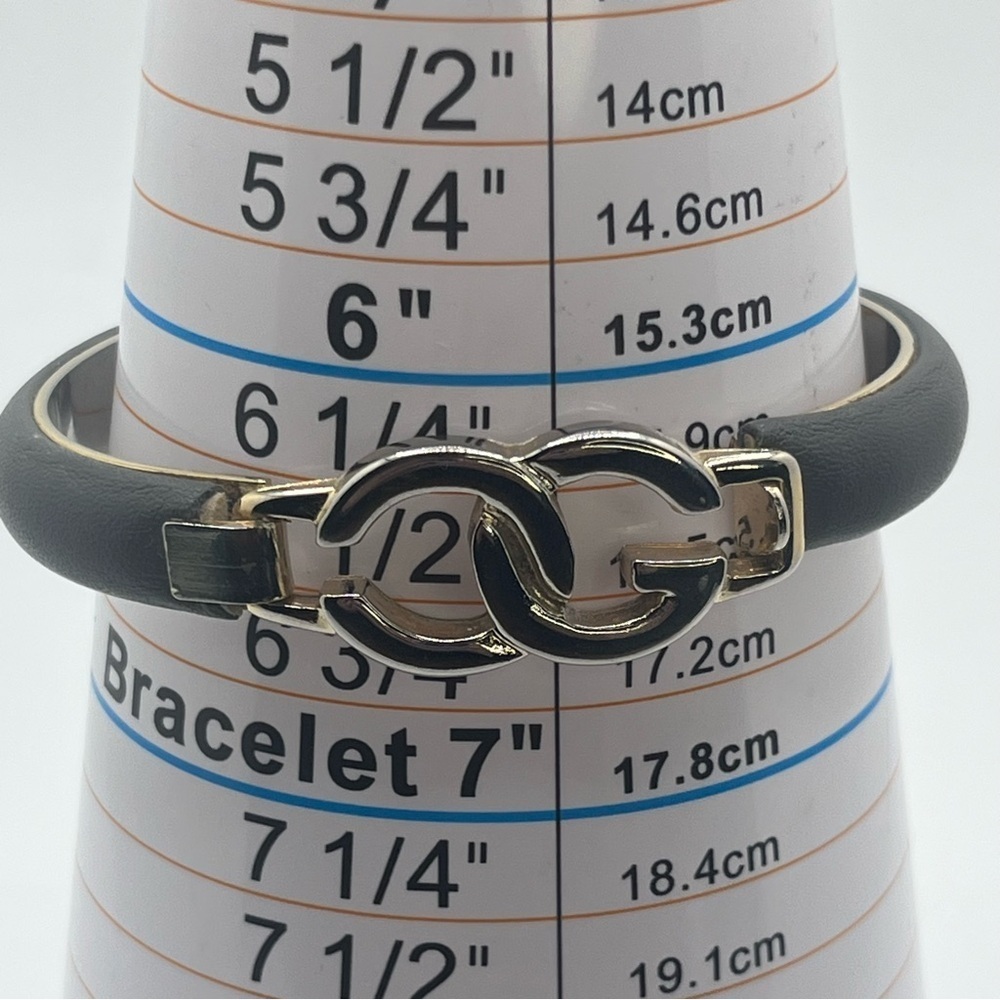 Scuola del Cuoio Firenze Italian Leather Bracelet Gray - Picture 10 of 11